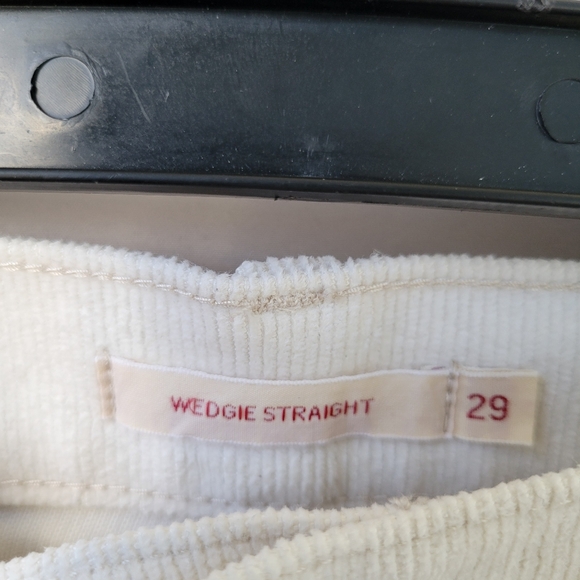 Levi's Wedgie Straight Corduroy Pants Ivory 29 - Picture 12 of 13
